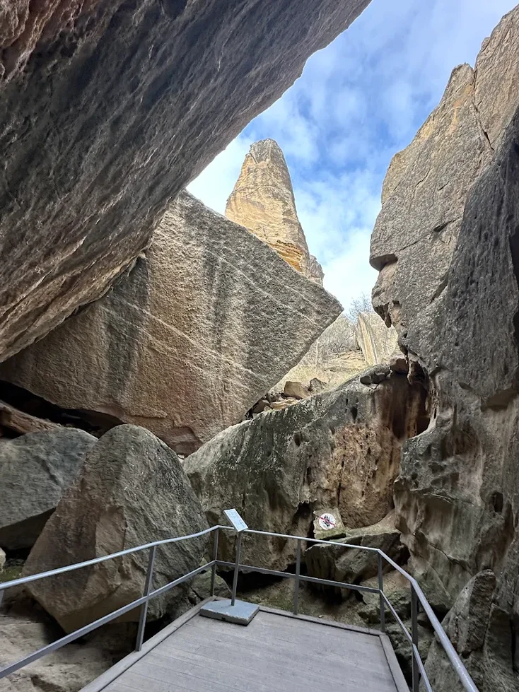 Rock formations at Gobustan National Park on a private tour from Baku